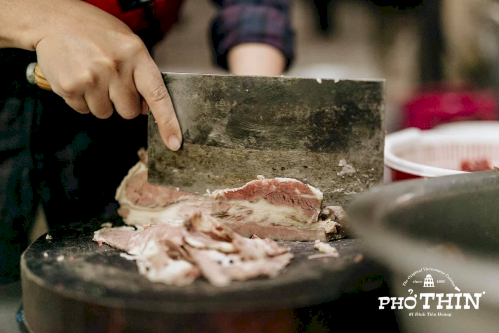 Freshly sliced beef, ready for the perfect bowl of Pho Thin Bo Ho
